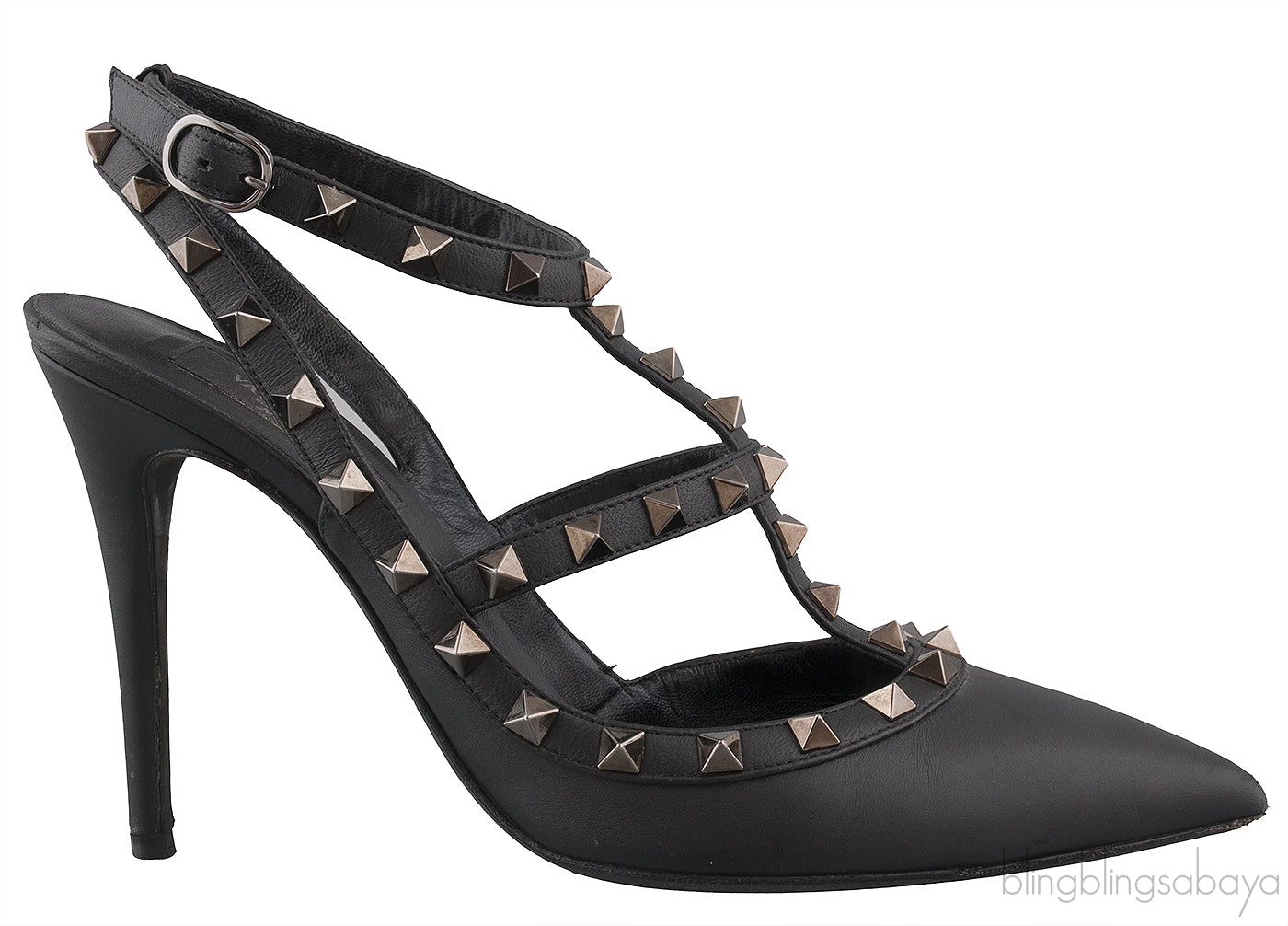 So Black Rockstud Heels