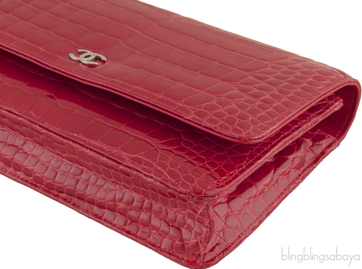Wallet On Chain Croc Flap Bag
