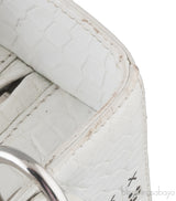 Christian Dior Lady Dior White Printed Crocodile Medium Bag