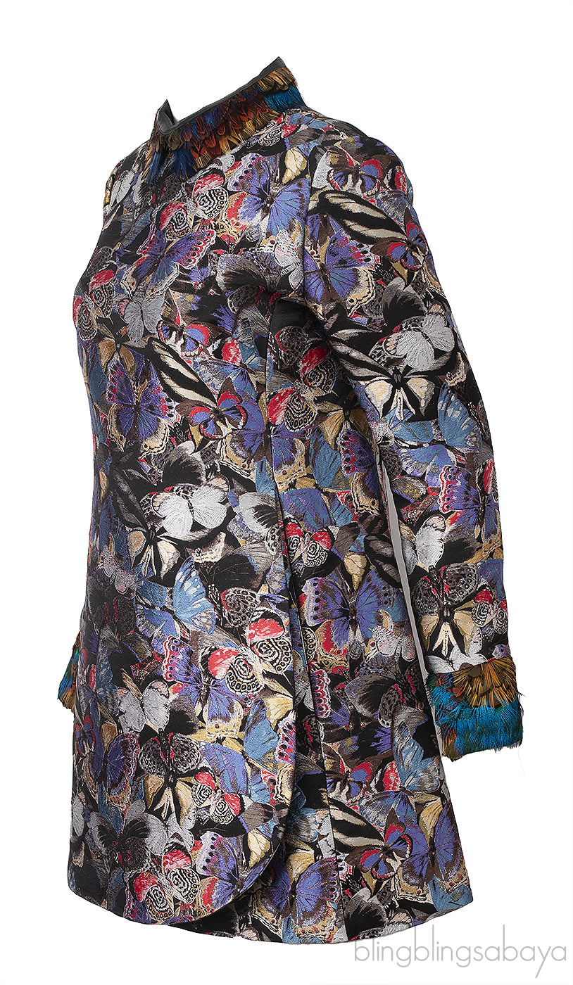 Valentino Butterfly Print Bambolina Dress