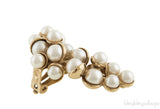 Pearl Cluster Clip Earrings