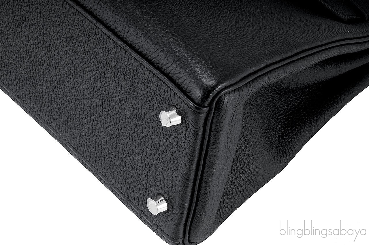Kelly 32 Black Togo Retourne