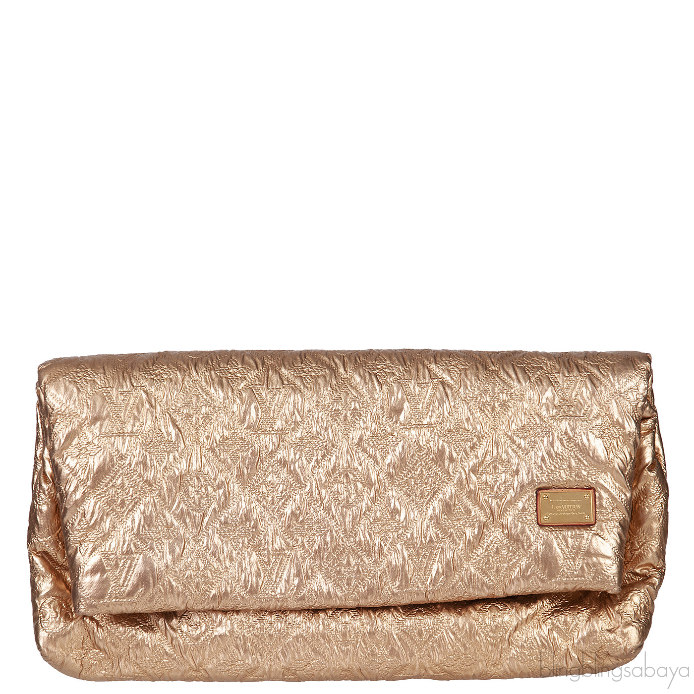 Monogram Lame Limelight Clutch