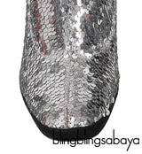 Silver Sequins 105 Bootie