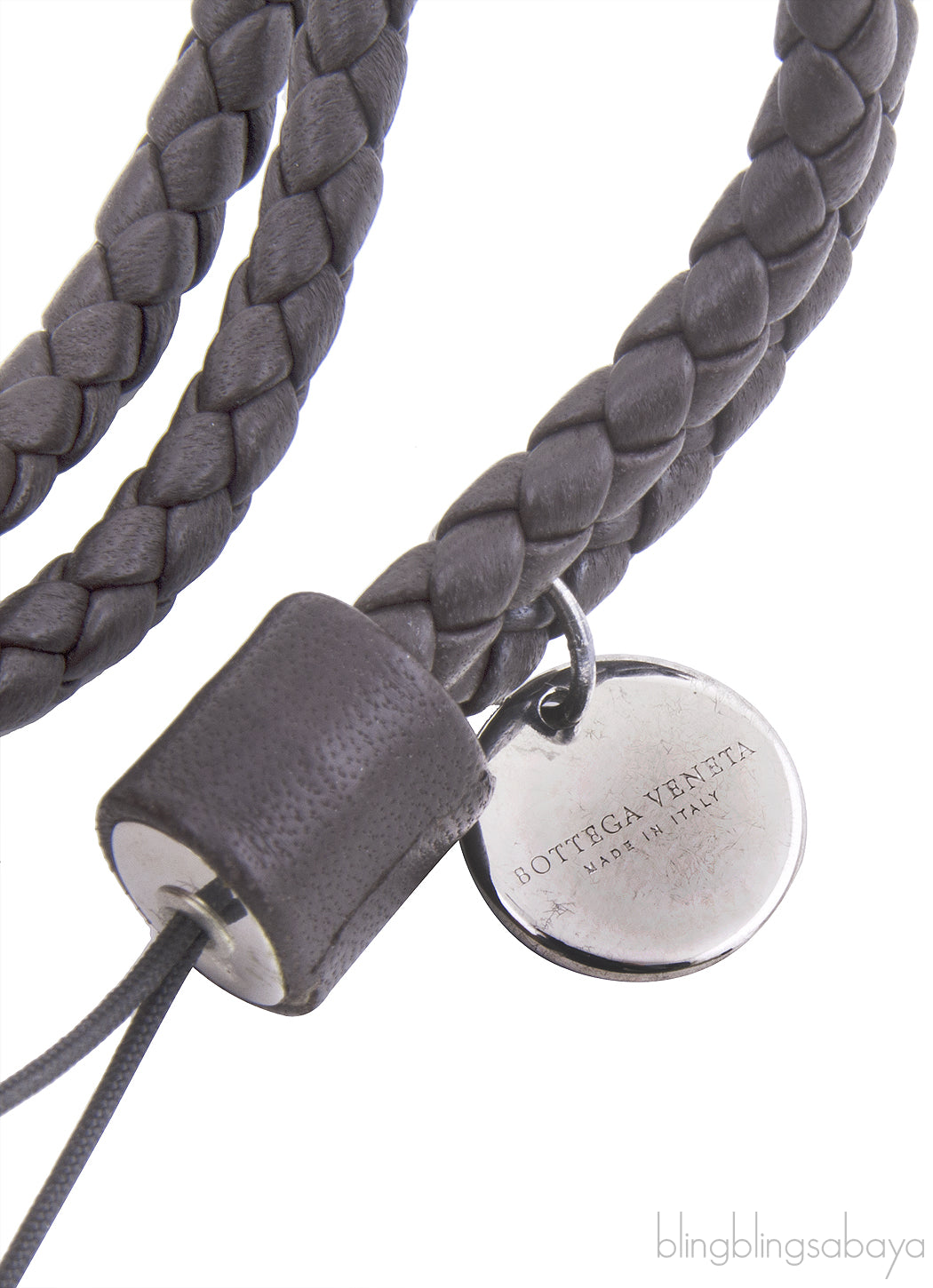 Brown Intrecciato Phone Strap