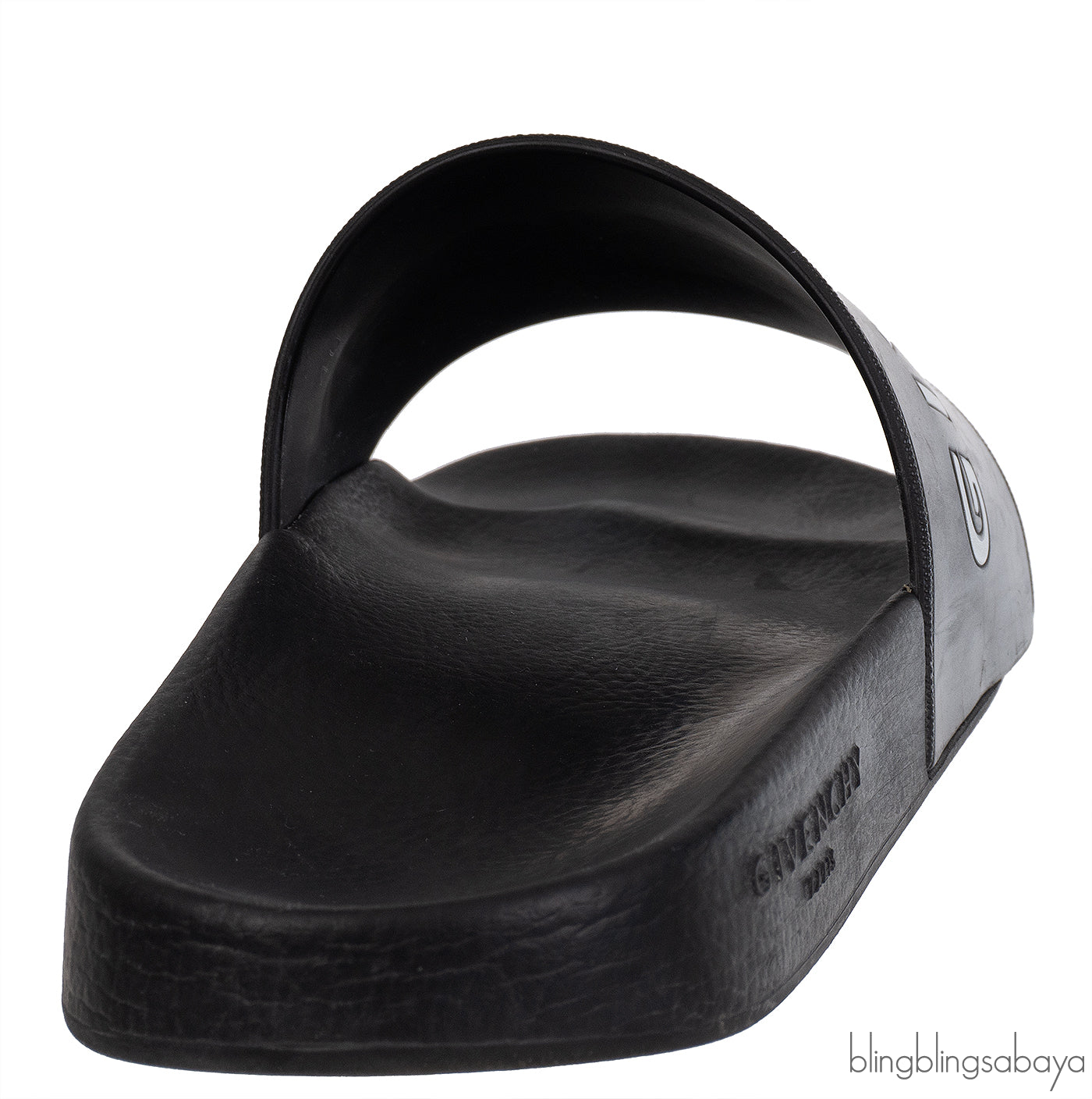 Givenchy Black Logo Print Pool Rubber Slides