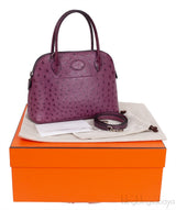 Bolide 27 Purple Ostrich Bag PHW