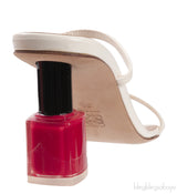 Loewe White Nail Polish Leather Mule