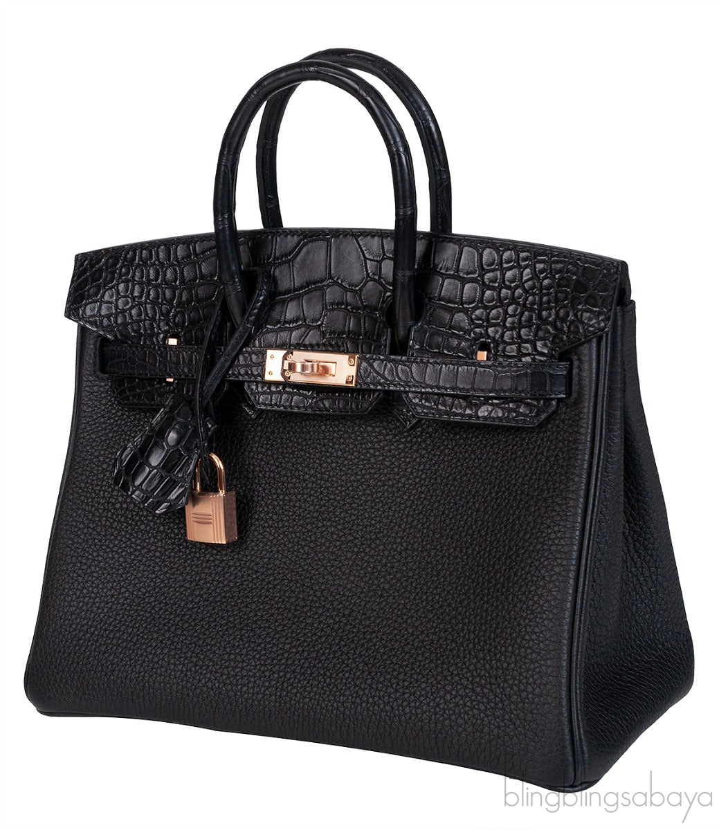 Birkin 25 Touch Togo Matte Crocodile RGH