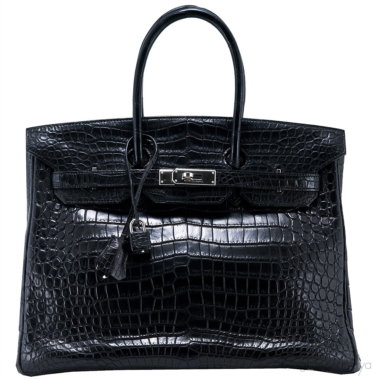 Birkin 35 Black Matte Crocodile PHW