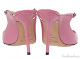 Jimmy Choo Bing Pink Crystal Embellished Mule 38