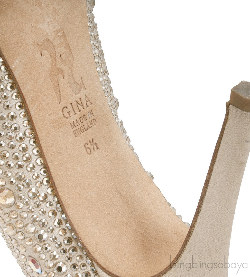 Swarovski Embellished Gold Pump