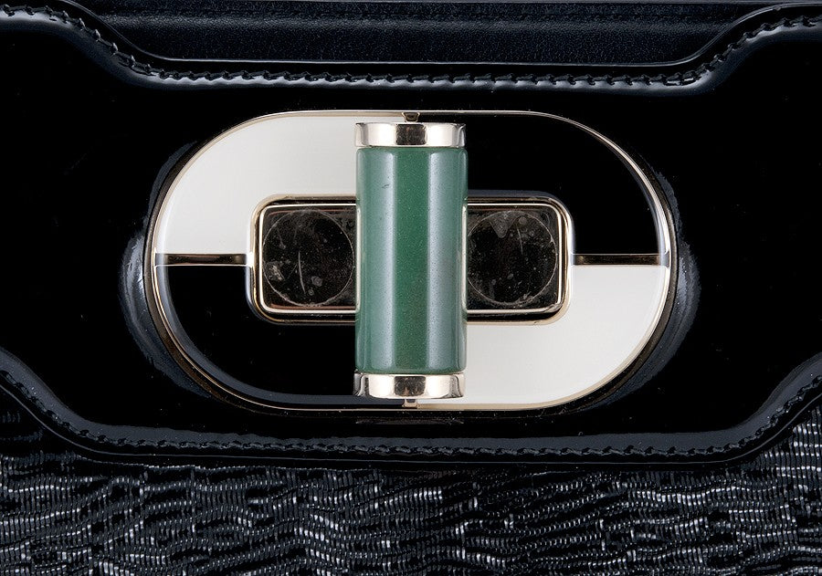 Isabella Rossellini Black Patent Bag