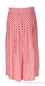 Wide Leg Red & White Trouser