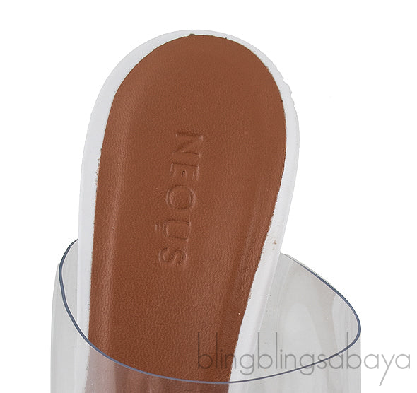 White PVC One Finger Slide Mule