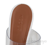 White PVC One Finger Slide Mule
