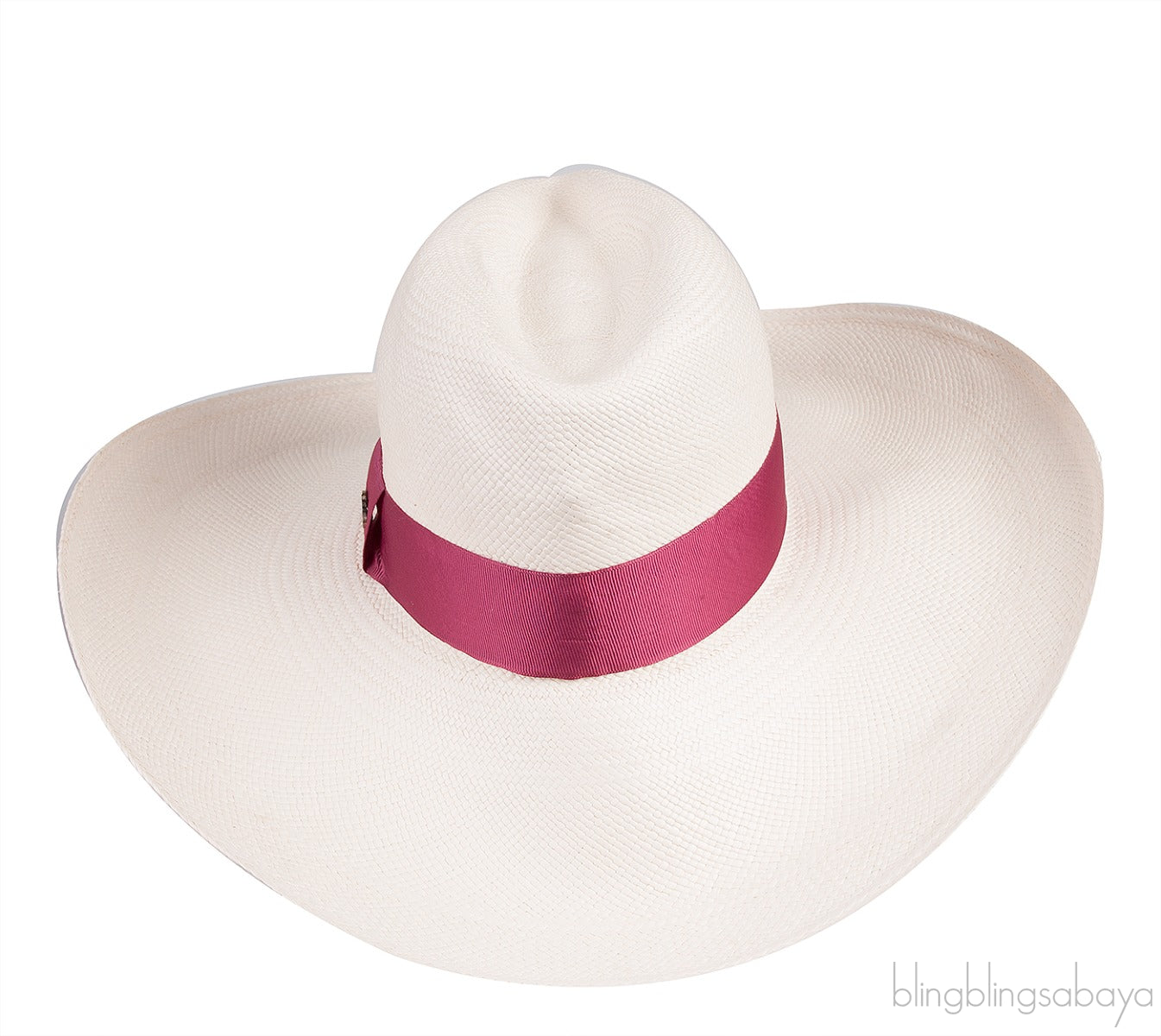Large Brim Maroon Band Hat