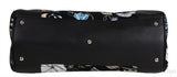 Gucci Black Printed Canvas Bamboo Shopper Tote