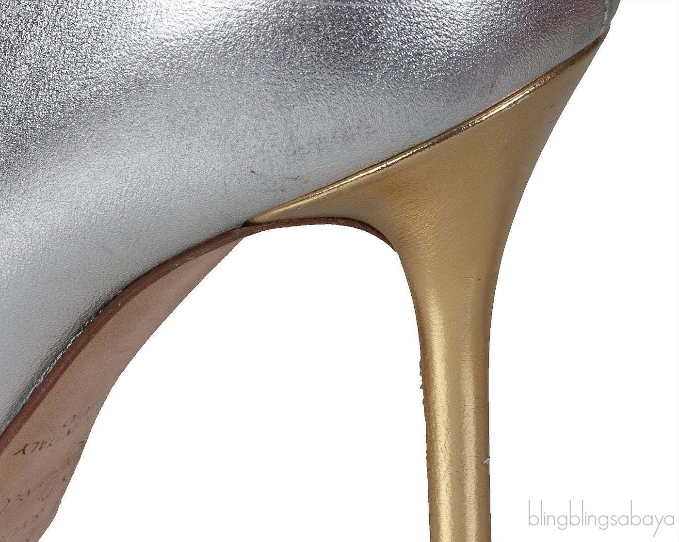 Silver & Gold Pointed Toe Heels