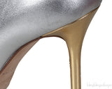 Silver & Gold Pointed Toe Heels