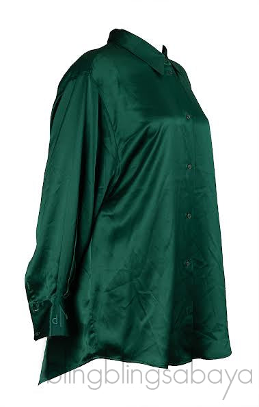 dMn Chloe Green Oversized Shirt
