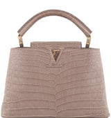 Capucines Crocodile Taupe BB