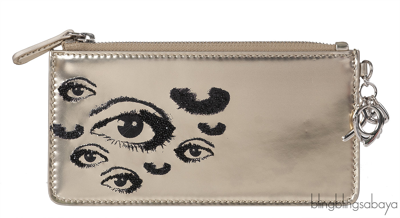 Christian Dior Lady Dior Art "Manal Aldowayan" Metallic Palm Art Bag