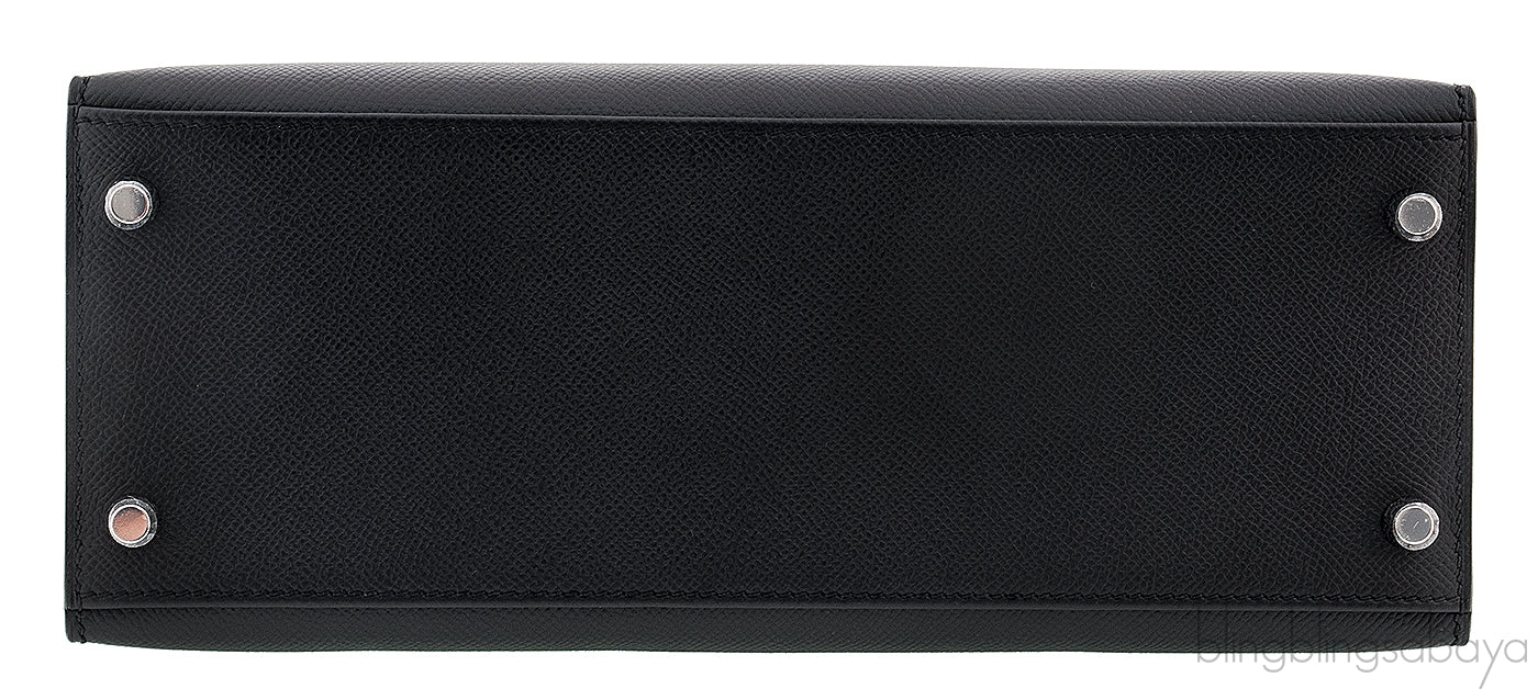 Kelly 28 Sellier Epsom Black PHW