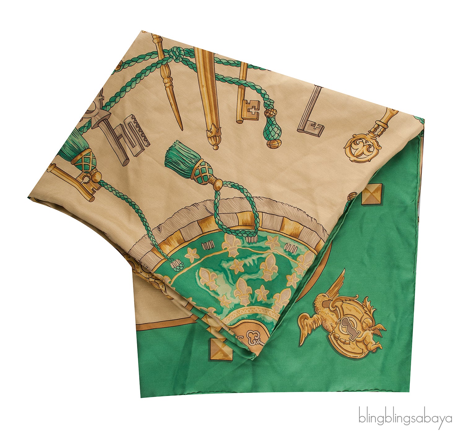 Key Pattern Dip Dye Scarf