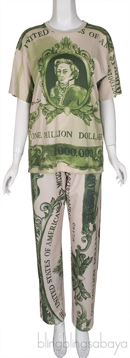 Dollar Print Top & Trouser