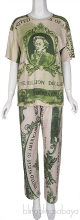 Dollar Print Top & Trouser