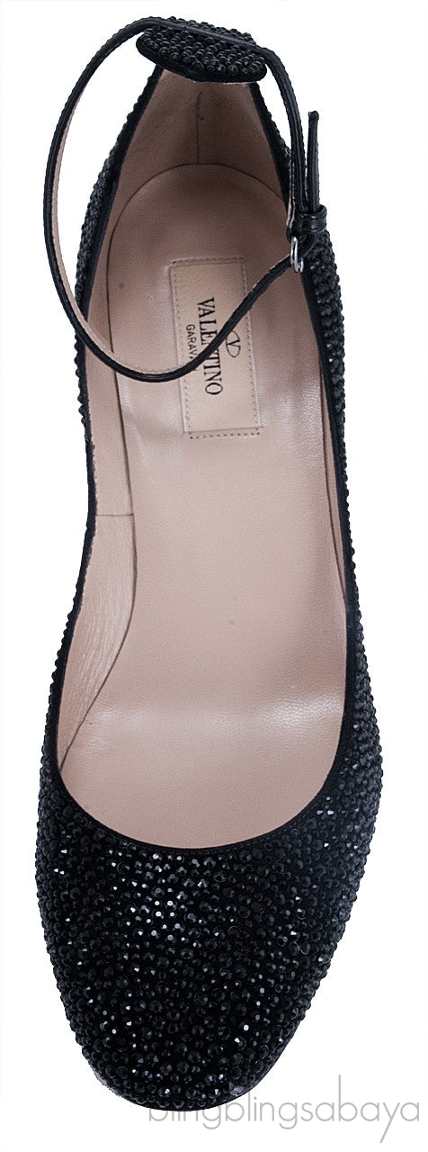 Crystal Bead Embellished Pump