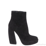 Prada Black Velvet Platform Boots