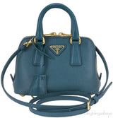 Green Mini Saffiano Leather Tote