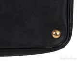 Prada Large Saffiano Black Double Zip Tote
