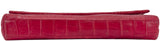 Pinkish Red Crocodile Fold-over Clutch*