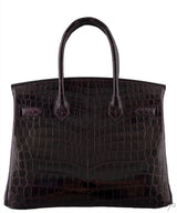 Birkin 30 Prunoir Crocodile Lisse GHW