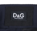 Black & Dark Blue Pleated Detail Skirt