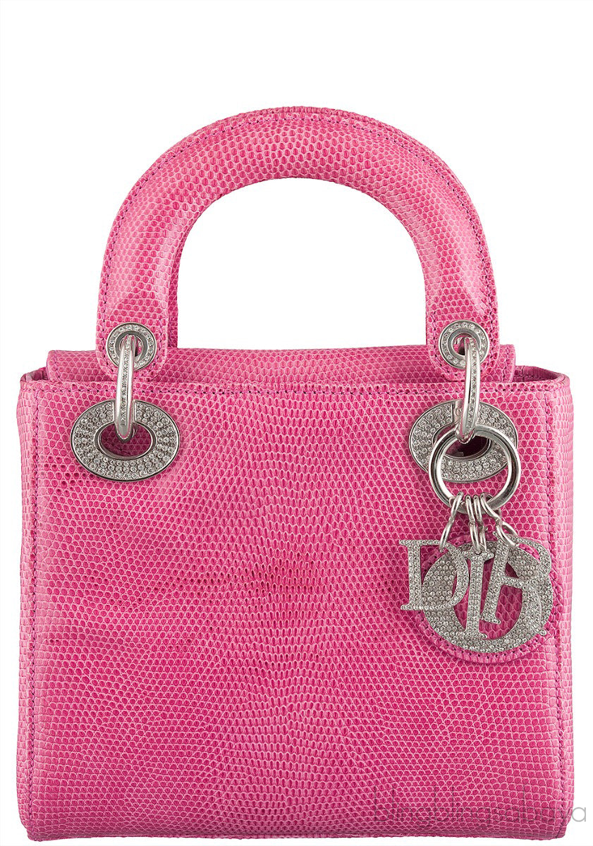 Lady Dior Pink Mini Lizard