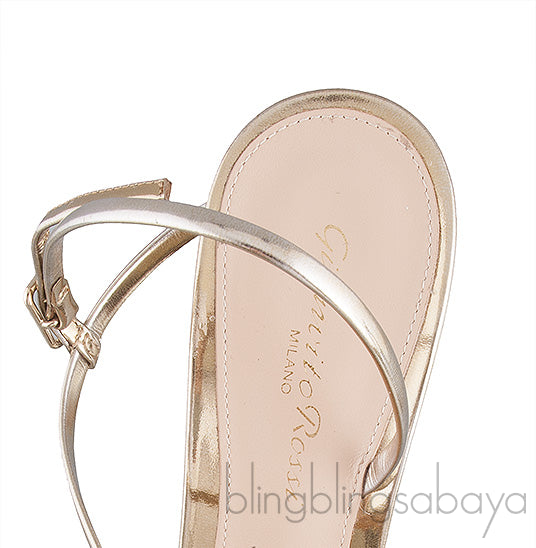 Gold Metallic Slide Mule