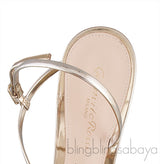Gold Metallic Slide Mule