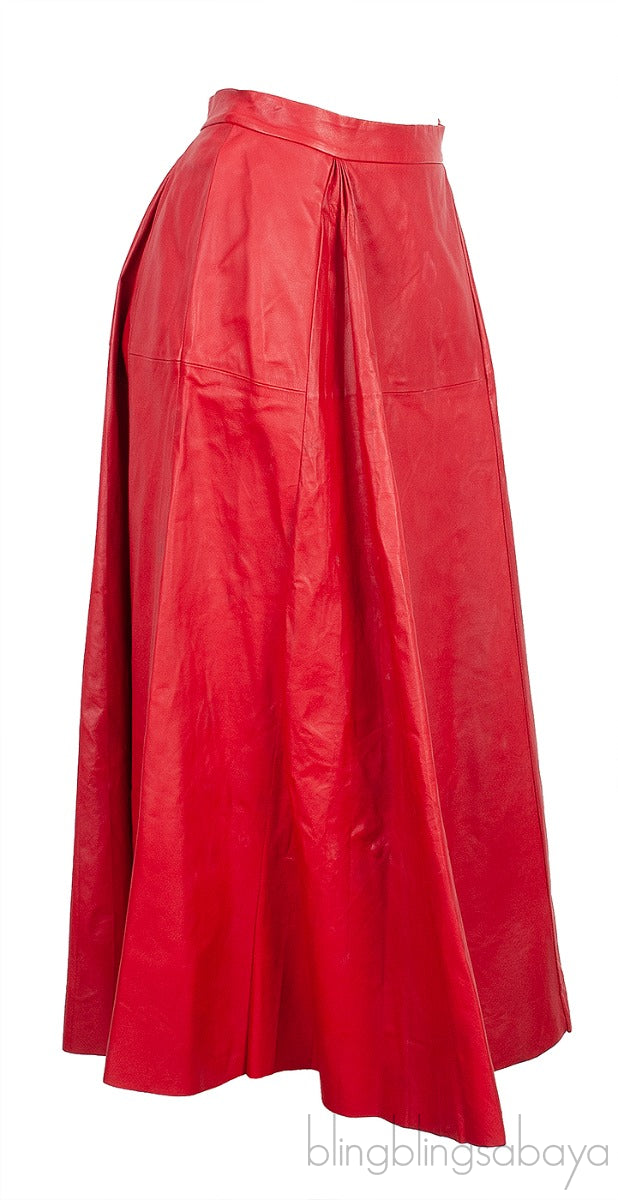 Red Leather Skirt
