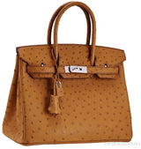 Birkin 30 Ostrich Gold PHW