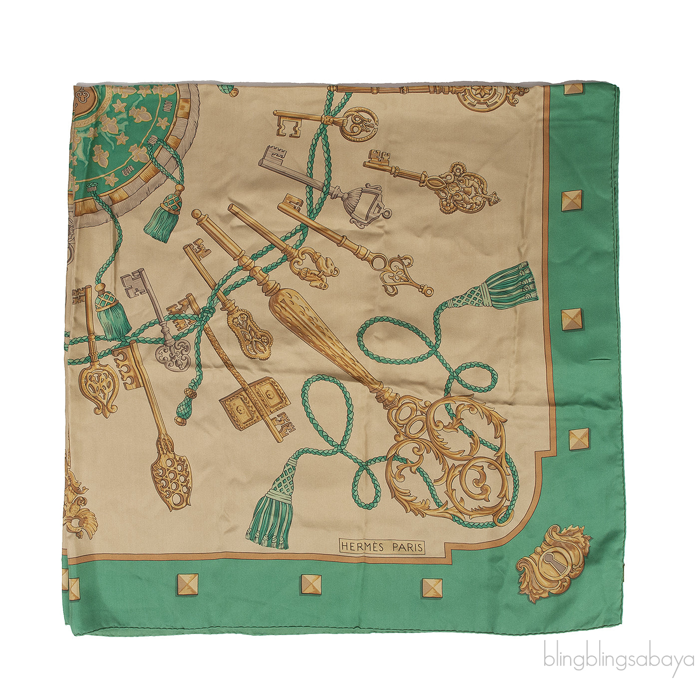 Key Pattern Dip Dye Scarf