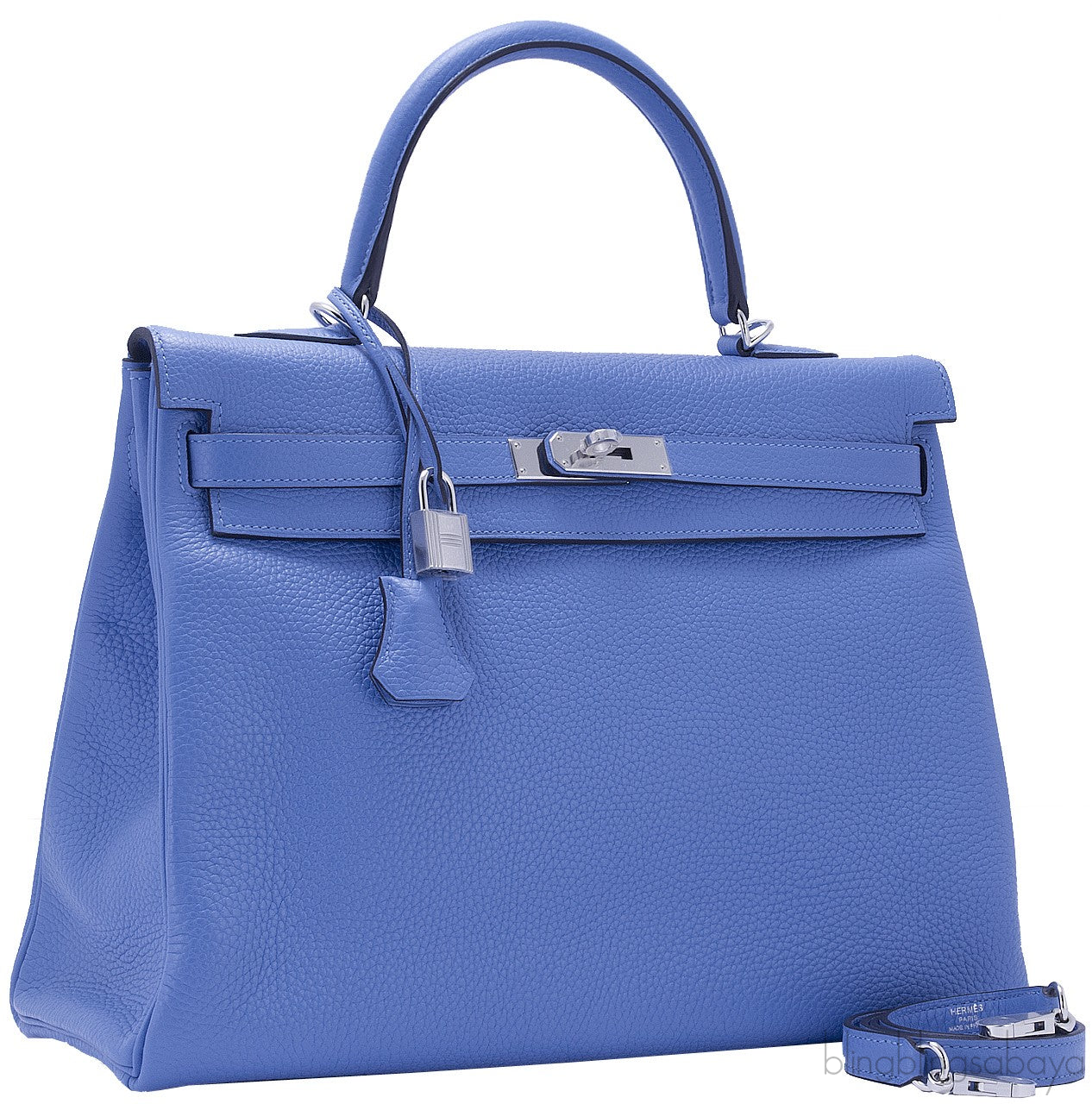 Kelly 35 Blue Paradise Taurillon Clem.