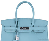Birkin 30 Bleu Atol Togo PHW