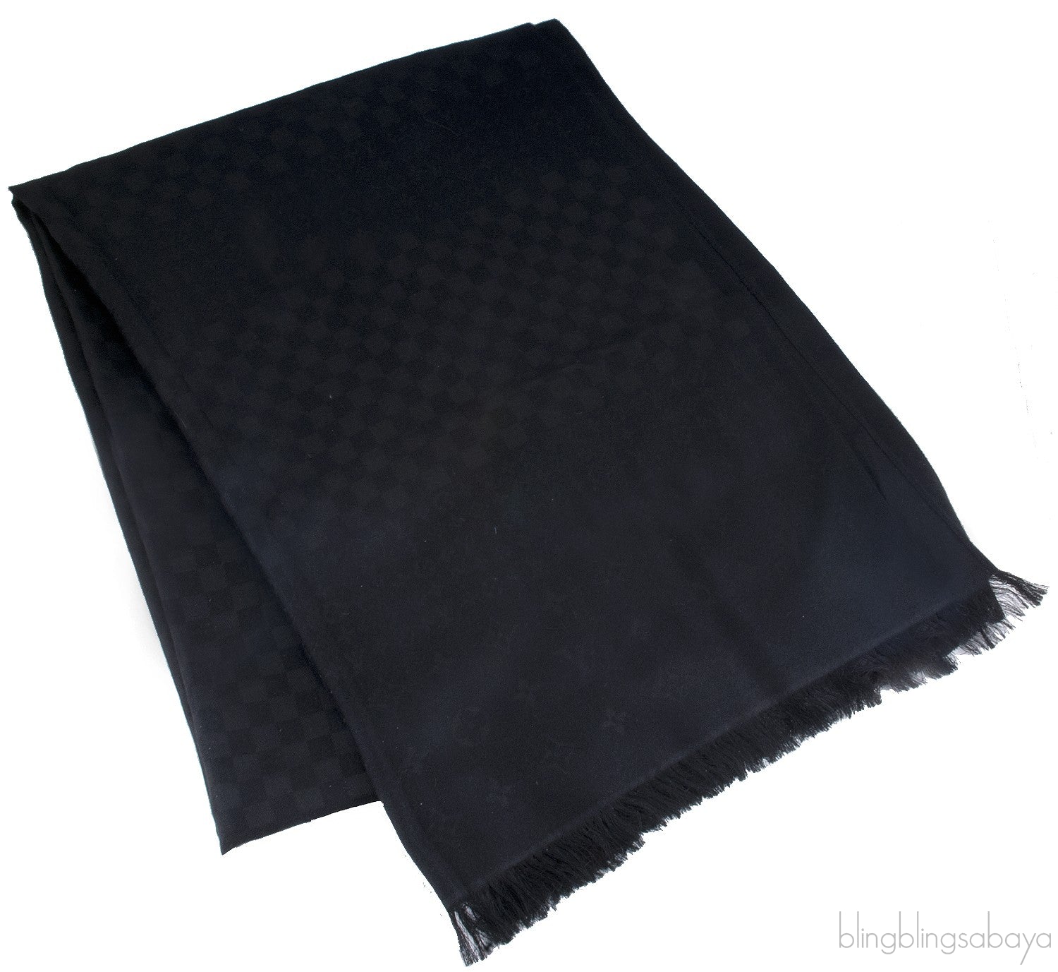 Damier Monogram Black Scarf