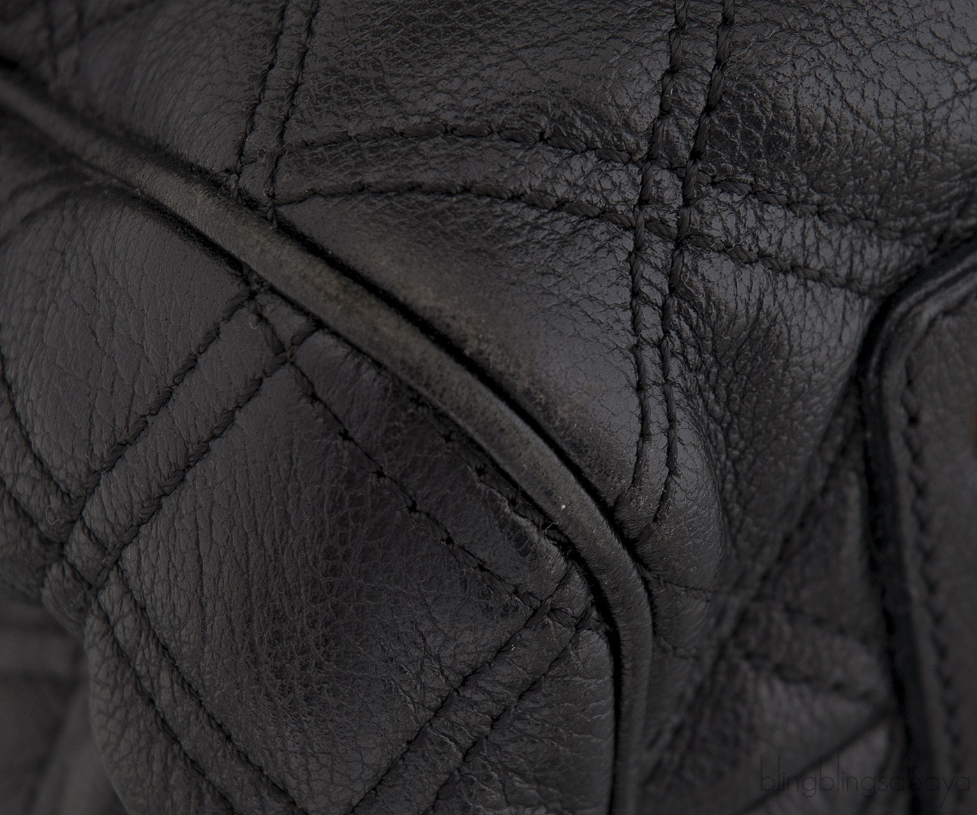 Black Quilted Stam Bag