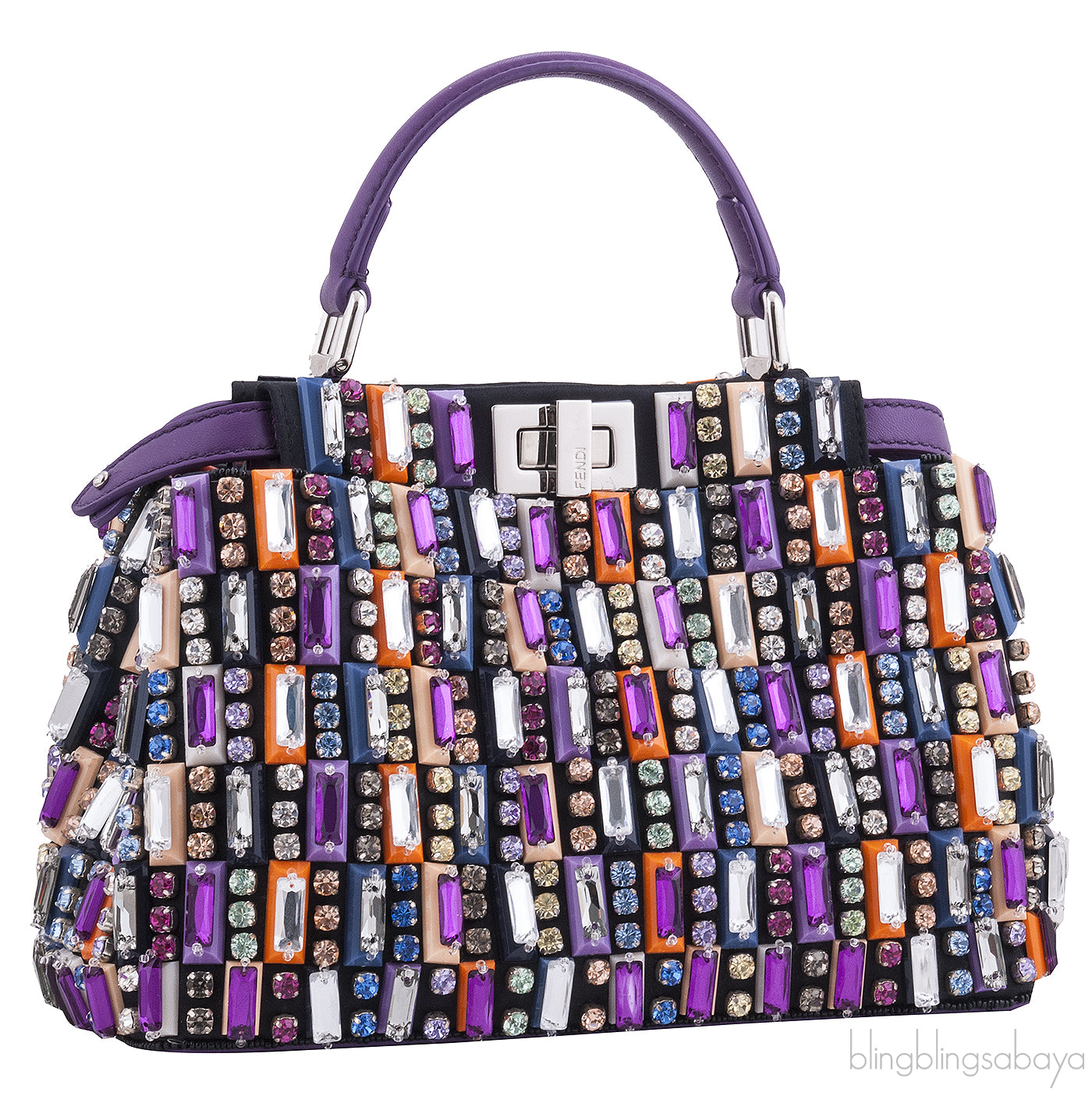Peekaboo Mini Jeweled Satchel Bag