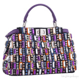 Peekaboo Mini Jeweled Satchel Bag